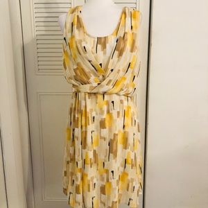 NWT White House Black Market Yellow Silk